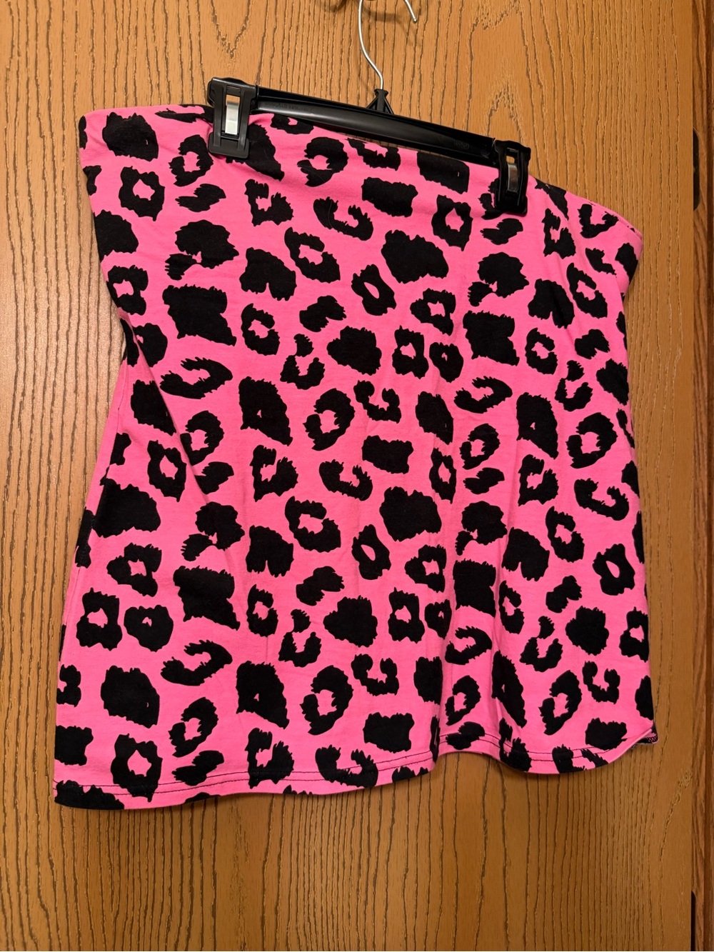 No Boundaries size XL (15-17) black and hot pink cheetah print tube top